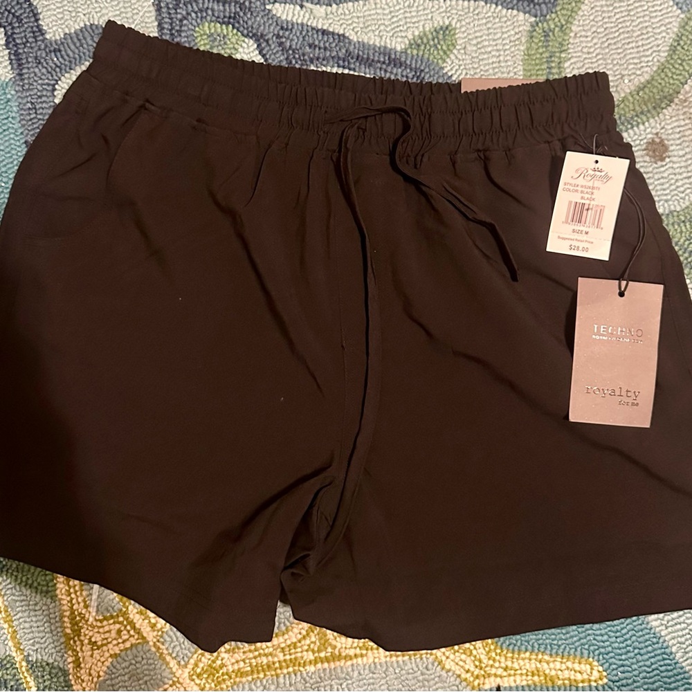 Royalty For Me Black Athletic Shorts